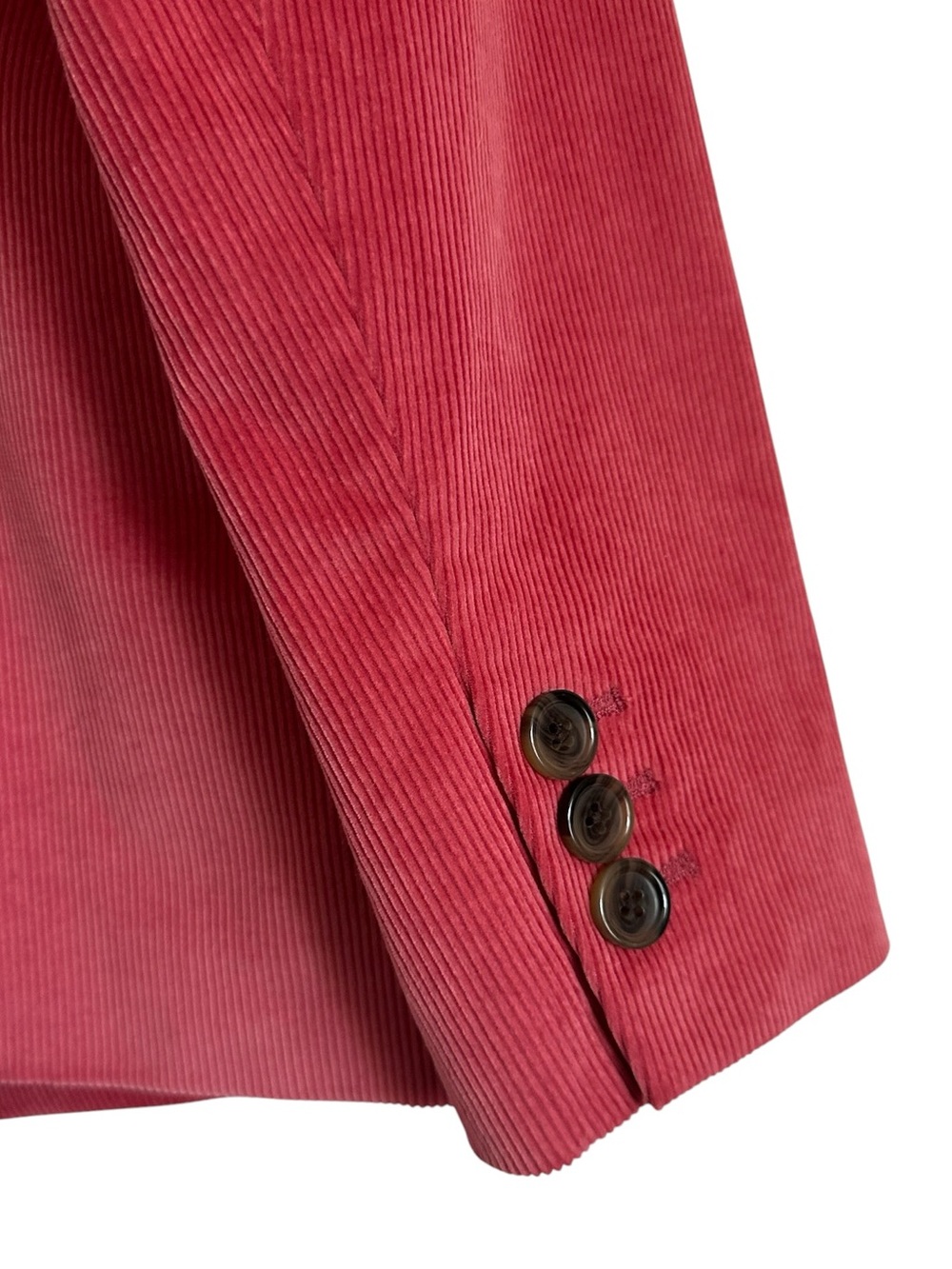 Talbots Petite Pink Cotton Corduroy Double Breasted Blazer 14P - Picture 7 of 14